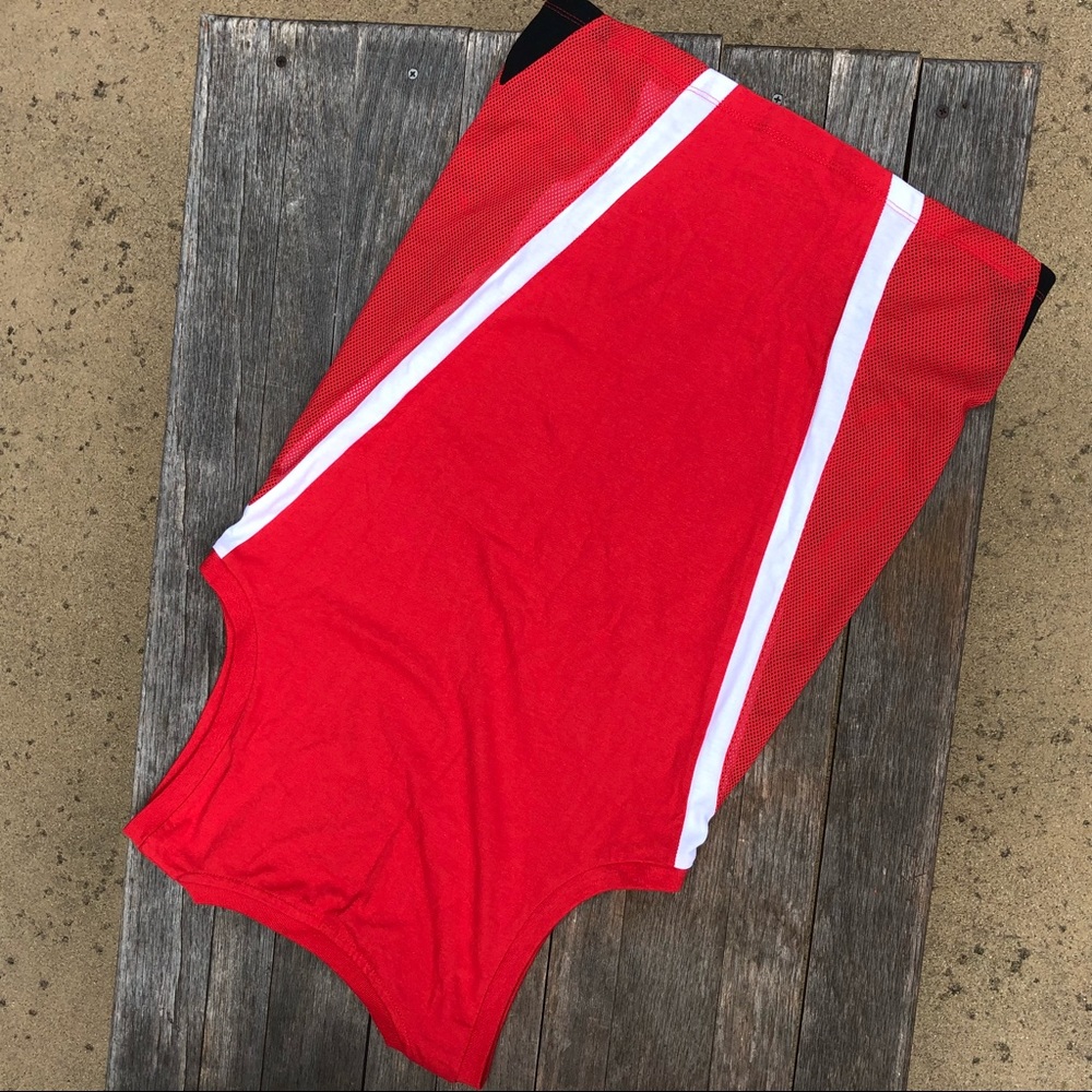 ASOS Longline Mesh Red Tank - Picture 2 of 4